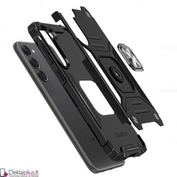 Wozinsky smūgiams atsparus dėklas su žiedu - juodas (Samsung S23) Wozinsky smūgiams atsparus dėklas su žiedu - juodas (Samsung S23)